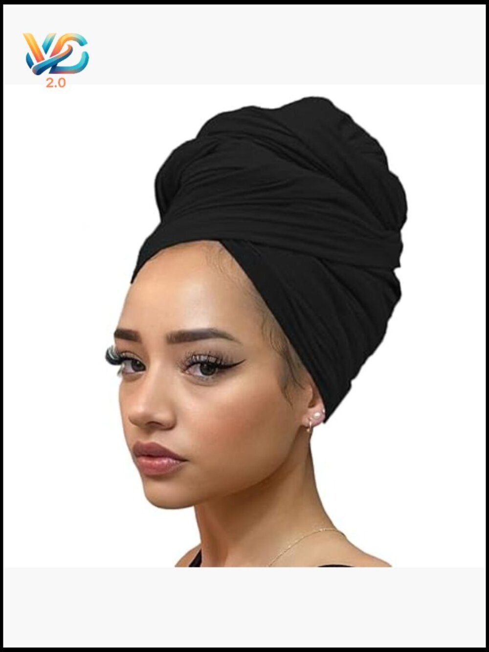 Stretch Jersey Turban Head Wrap Long Solid African Shawl Hair Scarf Lightweight